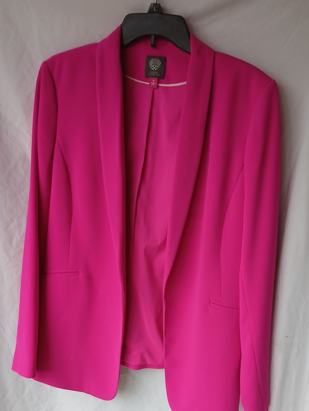 8. Vince Camuto Fuchsia Open-Front Blazer
